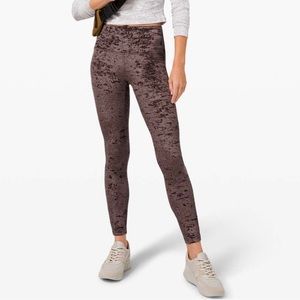 Lululemon Wunder Lounge High-Rise Tight 28" *Crushed Velvet Size 6